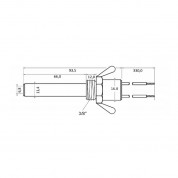 Keraamiline süütepulk UNIVERSAL L-93 , 3/8" keermaga 